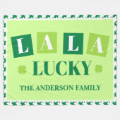 La La Lucky St. Patrick's Day Persoonlijke Deken (Voorkant (Horizontaal))