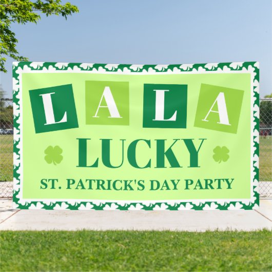 La La Lucky St. Patrick's Day Spandoek (Buitenkant)