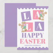 La La Paashaas Feestdagenkaart (Voorkant / Achterkant)