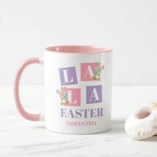 La La Pasen Cute Lente Konijn Mok (Met donut)