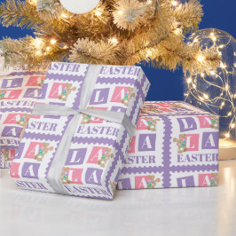 La La Pasen Konijn Pastel Inpakpapier