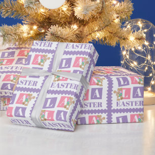 La La Pasen Konijn Pastel Inpakpapier