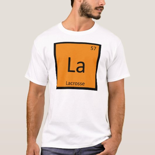 La - Lacrosse Sports Chemistry Periodic Table T-shirt (Voorkant)
