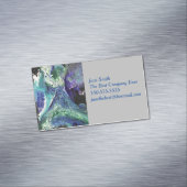 La Laguna #1 schilderij in blauw, blauwgroen Magnetisch Visitekaartje (Voorbeeld)