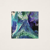 La Laguna #1 schilderij in blauw, blauwgroen, prof Vierkante Visitekaartjes (Voorkant)