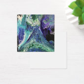 La Laguna #1 schilderij in blauw, blauwgroen, prof Vierkante Visitekaartjes (Bureau)