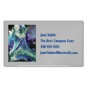 La Laguna #1 schilderij in blauw, blauwgroen Visit Magnetisch Visitekaartje (Voorkant)