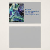 La Laguna #1 schilderij in blauw, blauwgroen Visit Visitekaartje (Voorkant /achterkant)