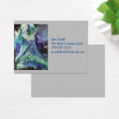 La Laguna #1 schilderij in blauw, blauwgroen Visit Visitekaartje (Bureau)