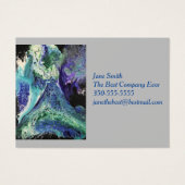La Laguna #1 schilderij in blauw, blauwgroen Visit Visitekaartje (Voorkant)