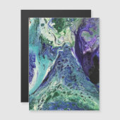 La Laguna #1 schilderij in blauw, blauwgroen, wit  (Voorkant / Achterkant)