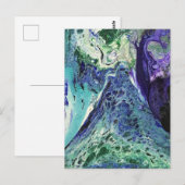 La Laguna #1 schilderij in blauw, blauwgroen, wit Briefkaart (Voorkant / Achterkant)