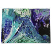 La Laguna #1 schilderij in blauw, blauwgroen, wit Groot Cadeauzakje