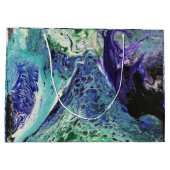 La Laguna #1 schilderij in blauw, blauwgroen, wit Groot Cadeauzakje