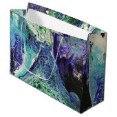 La Laguna #1 schilderij in blauw, blauwgroen, wit Groot Cadeauzakje