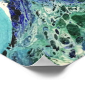 La Laguna #1 schilderij in blauw, blauwgroen, wit Poster (Hoek)