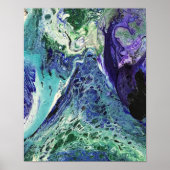 La Laguna #1 schilderij in blauw, blauwgroen, wit Poster (Voorkant)