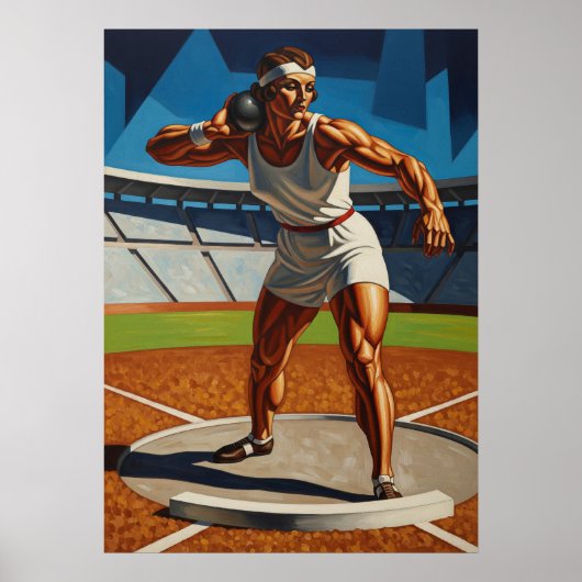 LA LANCEUSE DE POIDS (De kogelstootser) Poster (Voorkant)