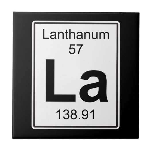 La - Lanthanum Tegeltje (Voorkant)