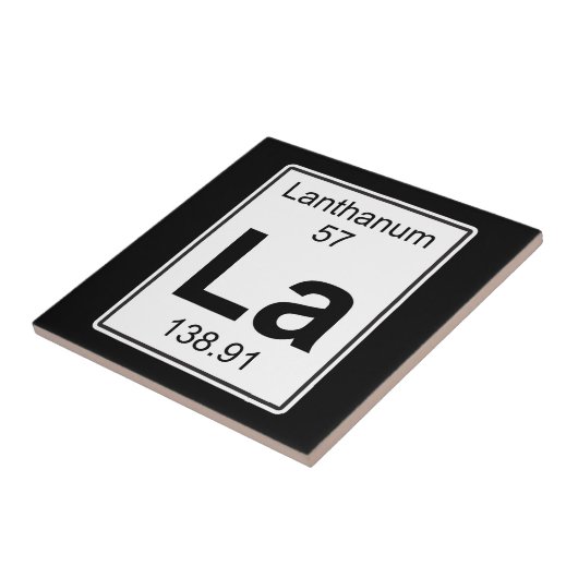 La - Lanthanum Tegeltje (Zijkant)