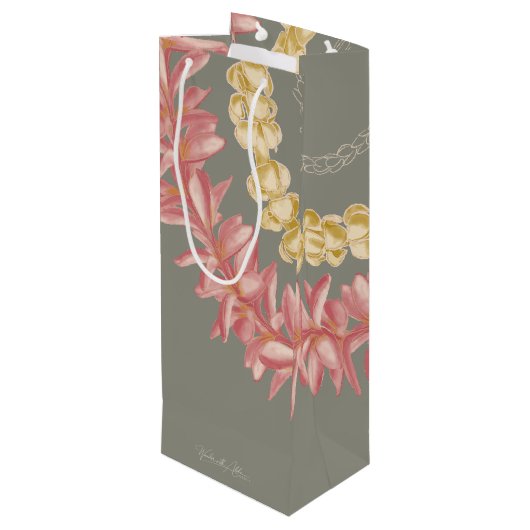 La Lei door Wander Met Aloha Wijn Cadeautas (Achterkant Gekanteld)