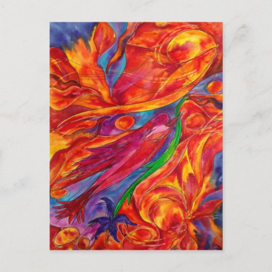 "La Libertad de un Pájaro" Briefkaart (Voorkant)