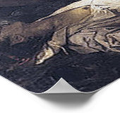 La liberté guidant le peupl door Eugène Delacroix Poster (Hoek)