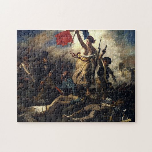 La liberté guidant le peuple, Eugène Delacroix, 18 Legpuzzel (Horizontaal)