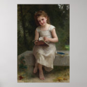 La Liseuse door William-Adolphe Bouguereau Poster (Voorkant)