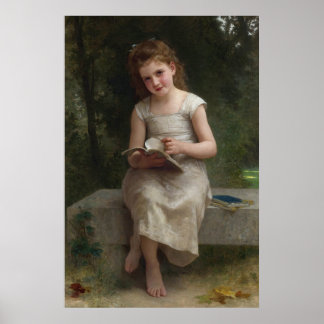 La Liseuse door William-Adolphe Bouguereau Poster