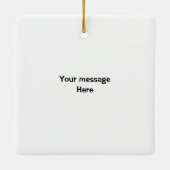 La Llama Cute Whimsical Ceramic Ornament (Achterkant)