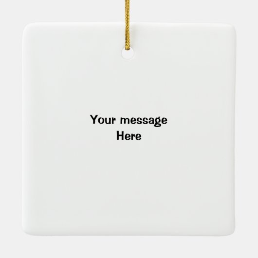 La Llama Cute Whimsical Ceramic Ornament (Achterkant)