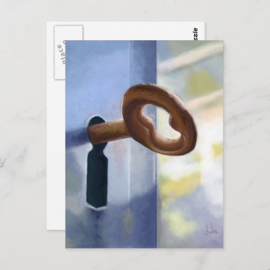 La llave / The Key. Briefkaart (Voorkant / Achterkant)