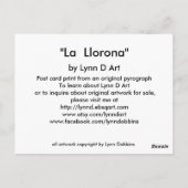 La Llorona Briefkaart (Achterkant)