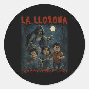 La Llorona Mexicaans Geweldige Spaans Halloween Ronde Sticker