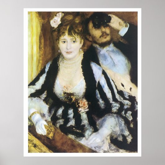 La Loge, 1874 Pierre-Auguste Renoir Poster (Voorkant)