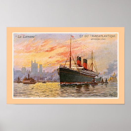 "La Lorraine" Poster Franse Lijn (Voorkant)