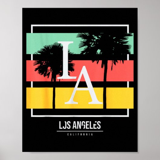 La Los Angeles California  Poster (Voorkant)