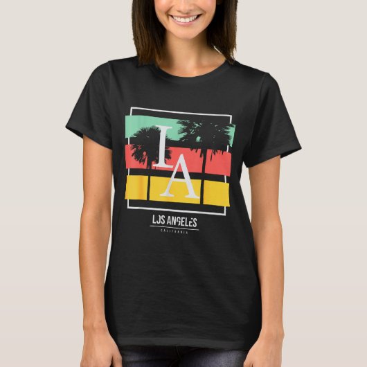 La Los Angeles California  T-shirt (Voorkant)