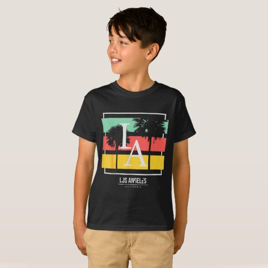 La Los Angeles California  T-shirt (Voorkant volledig)