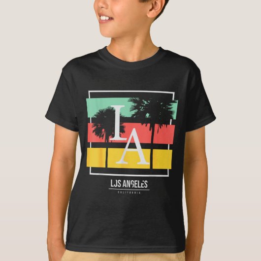 La Los Angeles California  T-shirt (Voorkant)