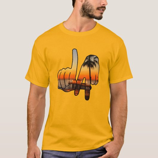 LA Los Angeles Hand Sign T-Shirt (Voorkant)