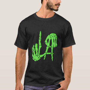 La Los Angeles Handteken Skelet Hands Botten Hall T-shirt