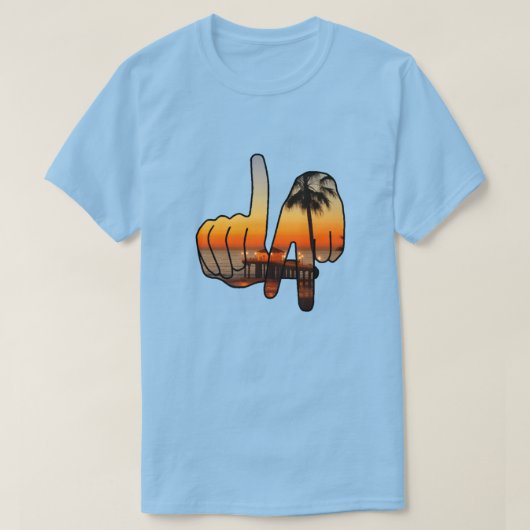 LA Los Angeles Handteken T-shirt (Design voorkant)