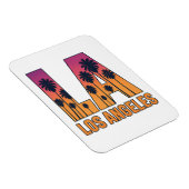 LA Los Angeles Palm Trees Sunset Retro Design Magneet (Rechterzijde)