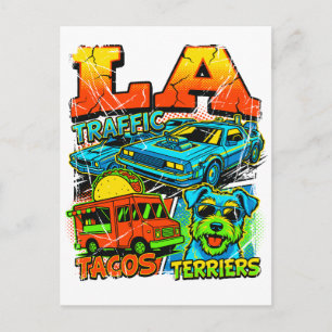 La Los Angeles Verkeers Tacos En Terriërs Briefkaart