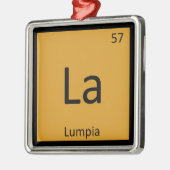 La - Lumpia Appetizer Chemistry Periodic Table Metalen Ornament (Links)