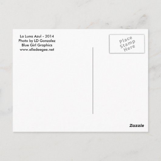 La Luna Azul Briefkaart (Achterkant)
