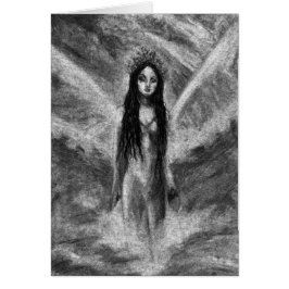 La Luna Dark Angel Fairy Goth Vrouw Originele Kuns