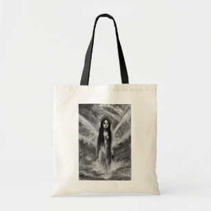 La Luna Dark Angel Fairy Goth Vrouw Originele Kuns Tote Bag